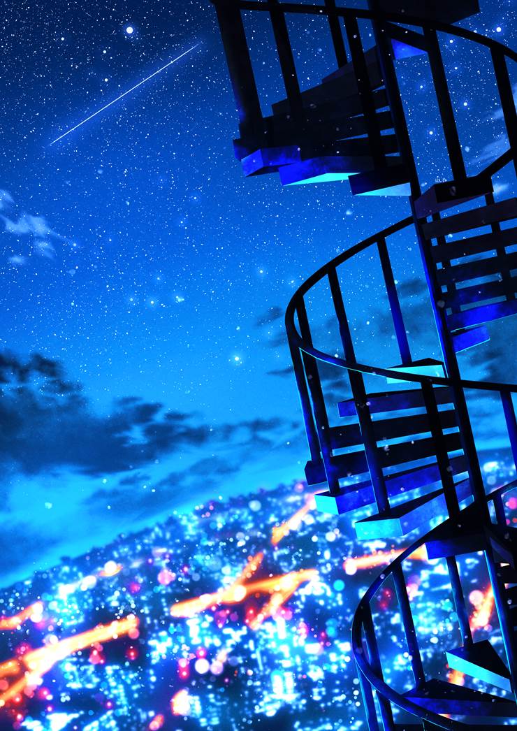 原创, 风景, background, starry sky, star, 流星, night view