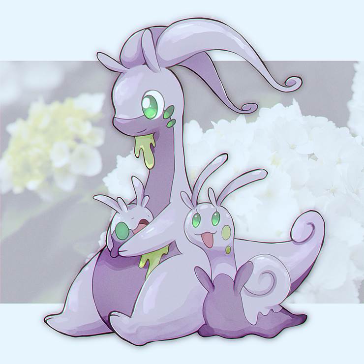 Goodra, Sliggoo, Goomy, Pokémon, incredibly cute, Pokémon X and Y, pocket monsters, Dragon (type), Life with Pokemon