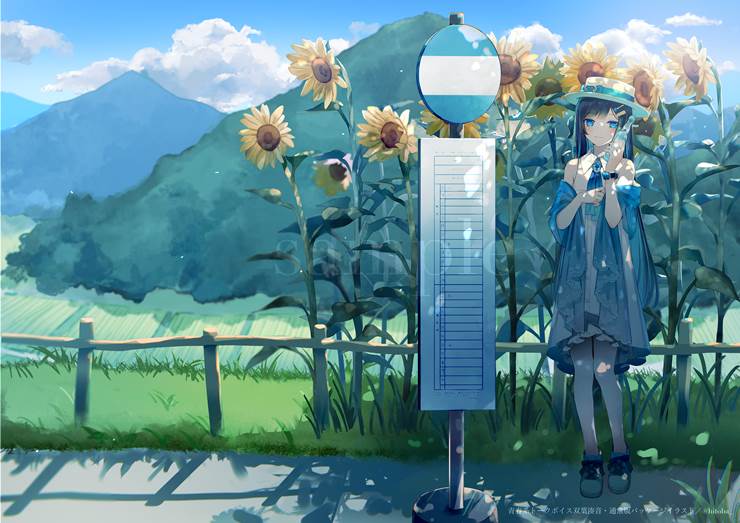 girl, sunflower, summer, bus stop, 100+ bookmarks