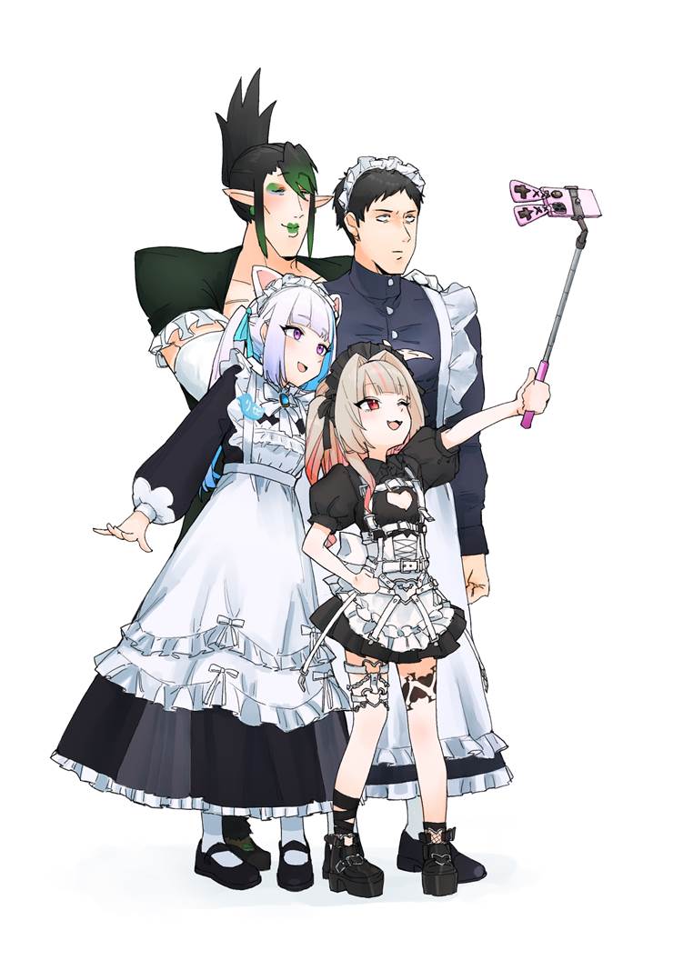 彩虹社, 莉泽·赫露艾斯塔, Chaika Hanabatake, Ririmu Makaino, Kizuku Yashiro, 女仆装, Virtual YouTuber 1000+ bookmarks