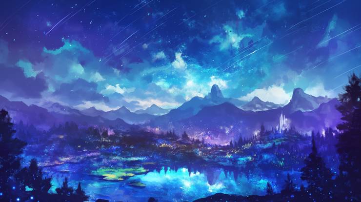 奇幻, 风景, background, fantasy, background painting, 概念艺术, starry sky, sky