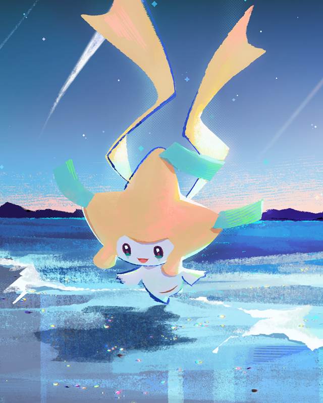 Pokémon, jirachi, sea, incredibly cute