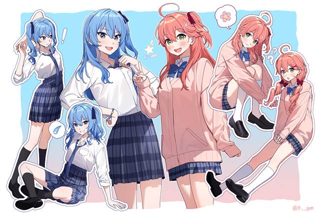 樱巫女, Suisei Hoshimachi, Hoshimachi Suisei fanart, Hololive, Virtual Youtuber 100+ bookmarks