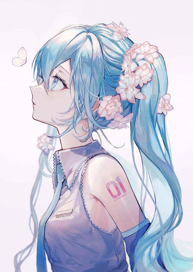 女孩子, 初音未来, 侧脸