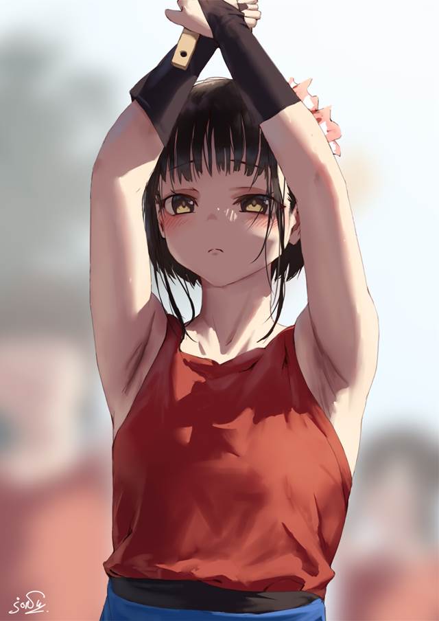 原创, Ao High School Swimming Suit Club, Misaki, 腋下, 原创1000users加入书籤, dance, Showing off armpits