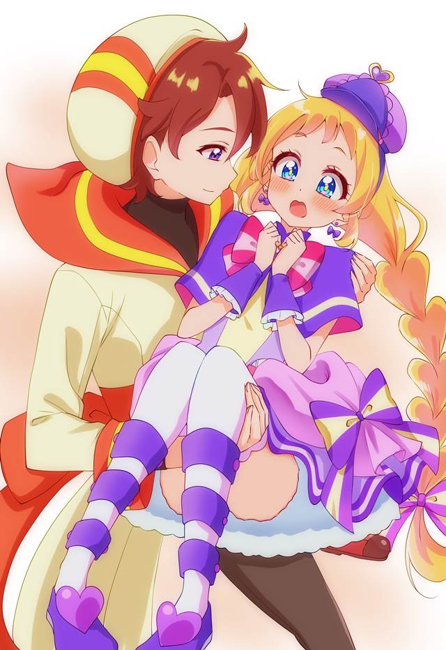 Wonderful光之美少女！, 光之美少女, 犬饲彩羽, Cure Friendy, Satoru/Iroha, Satoru Toyama, Wonderful PreCure!, 公主抱, purple Cure