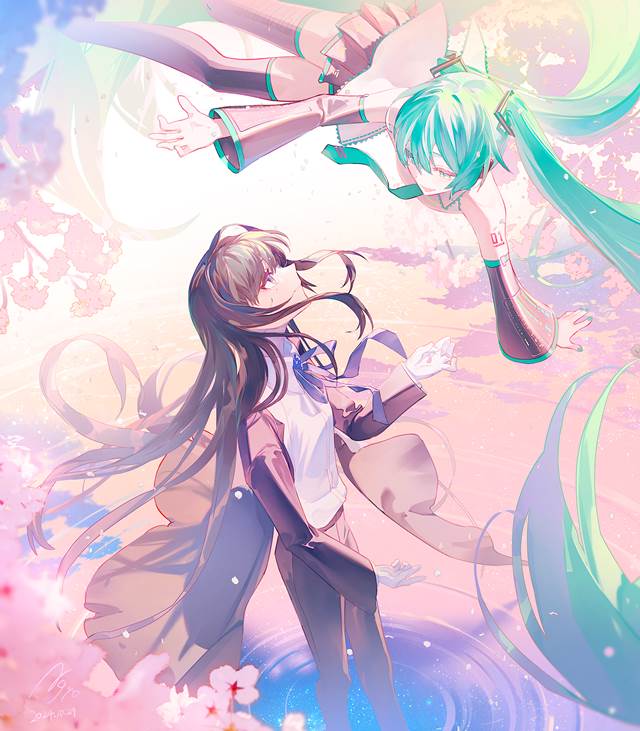 初音未来, spring, 樱