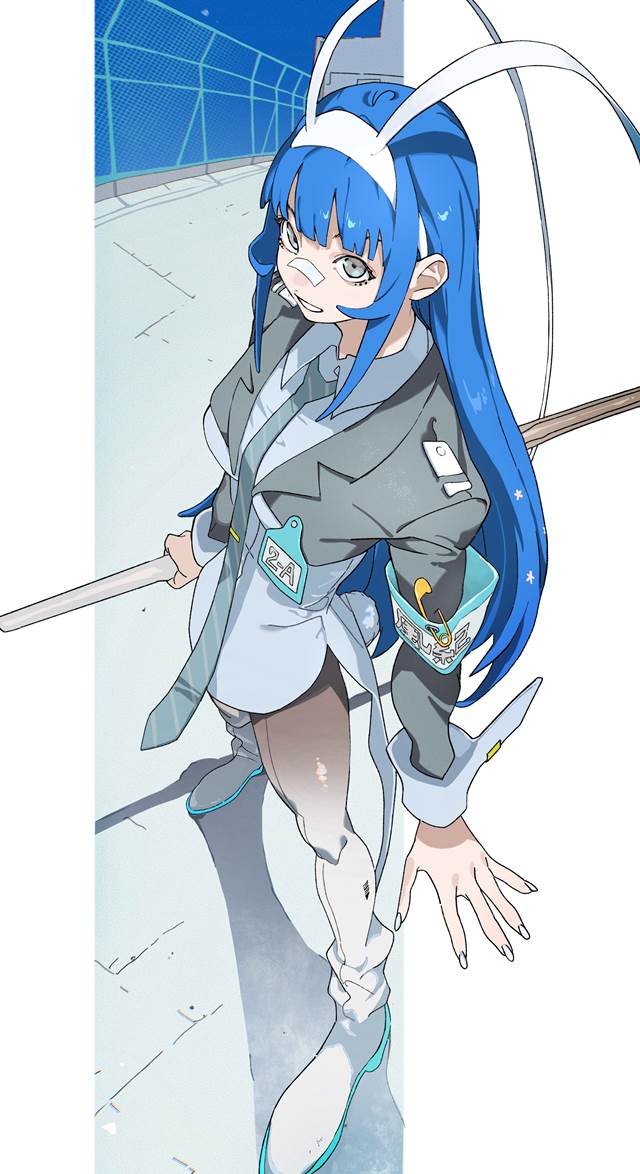 女孩子, 兔女郎, uniform, blue hair