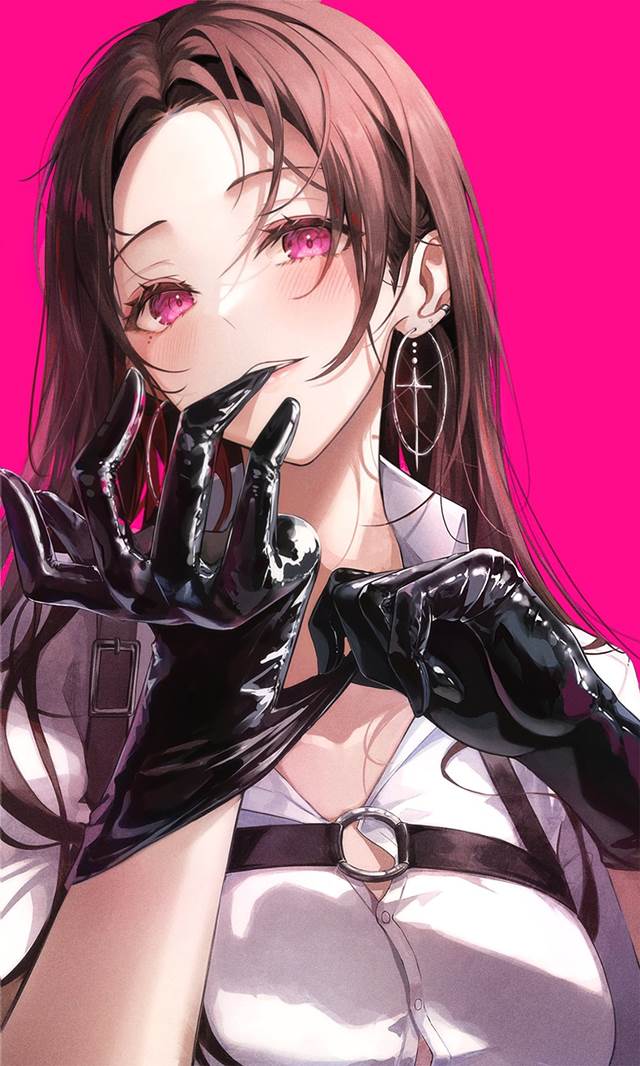 女孩子, 黑长直, 短发, harness, leather, beautiful girl, race, 手套, 美人痣, 原创1000users加入书籤