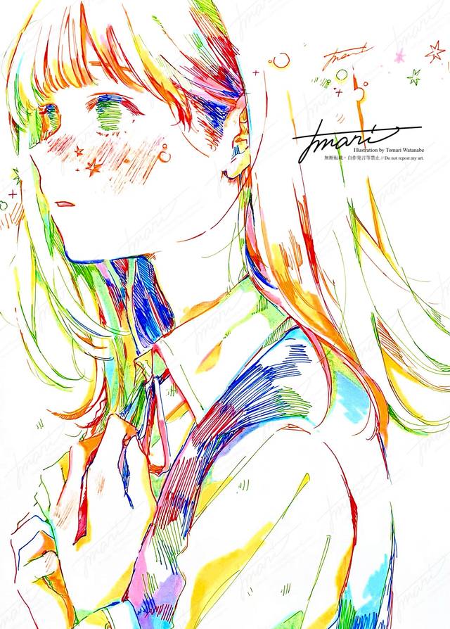 女孩子, 原创, uniform, 手绘, highlighter pen