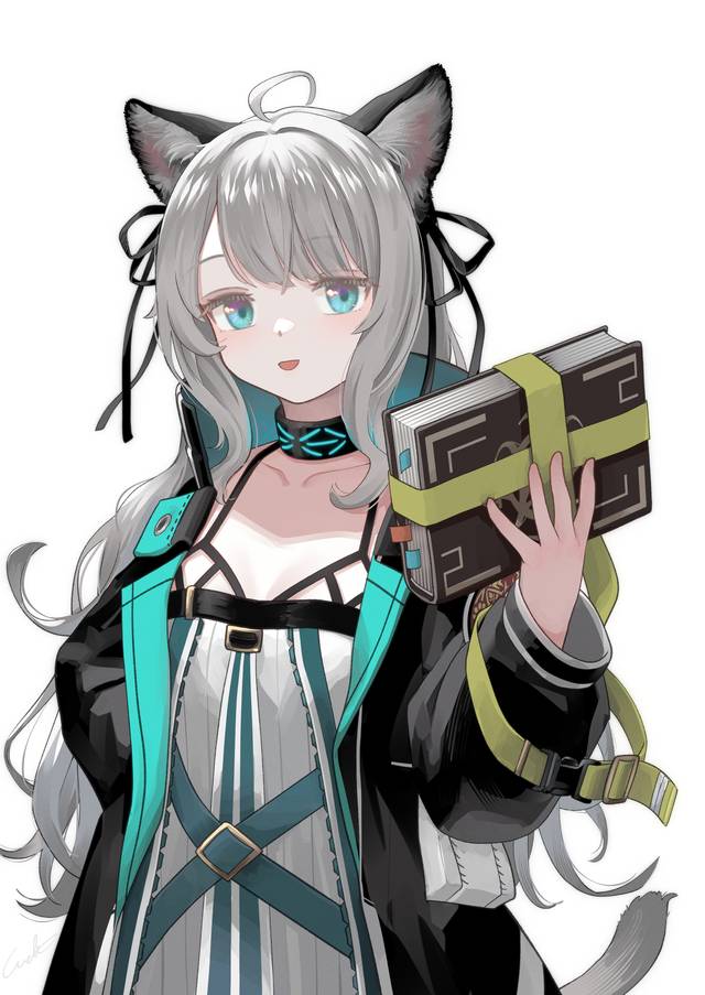 明日方舟, Arknights, 女孩子, 薄绿（明日方舟）, Hizamaru, cat ears