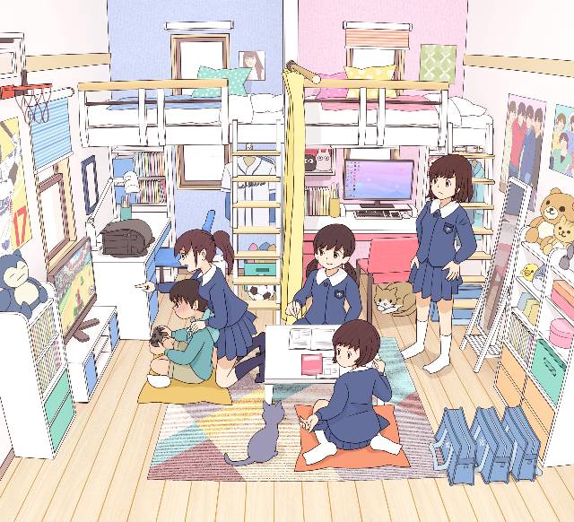 child's room, 姐弟, junior high school girls, 御姊正太