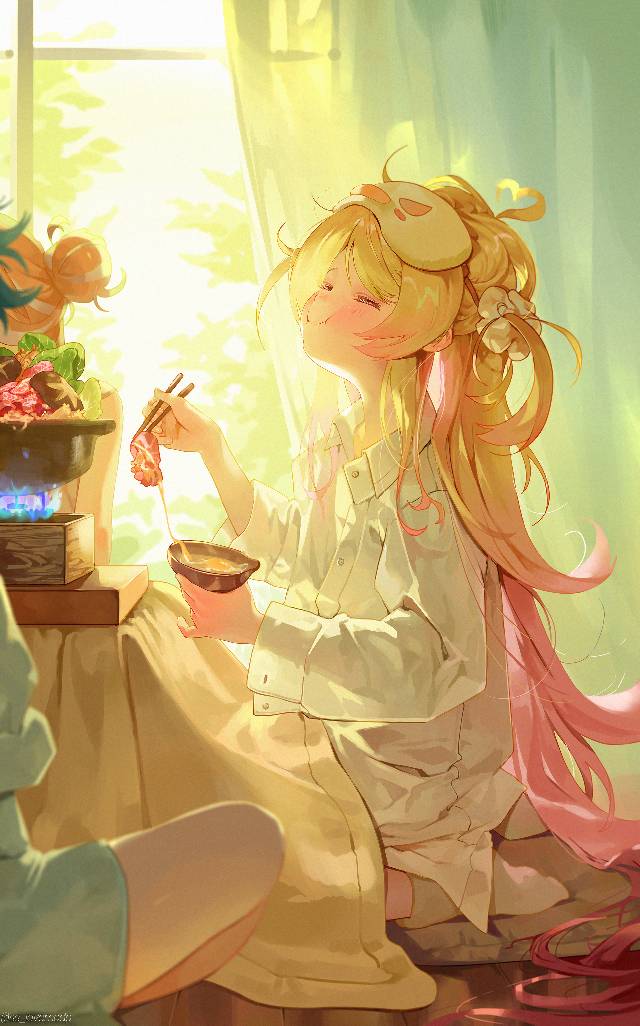 Hololive, 虚拟主播, Kanade Otonose, 二次创作, 原创, 插画, I like it when you eat a lot, Virtual Youtuber 100+ bookmarks