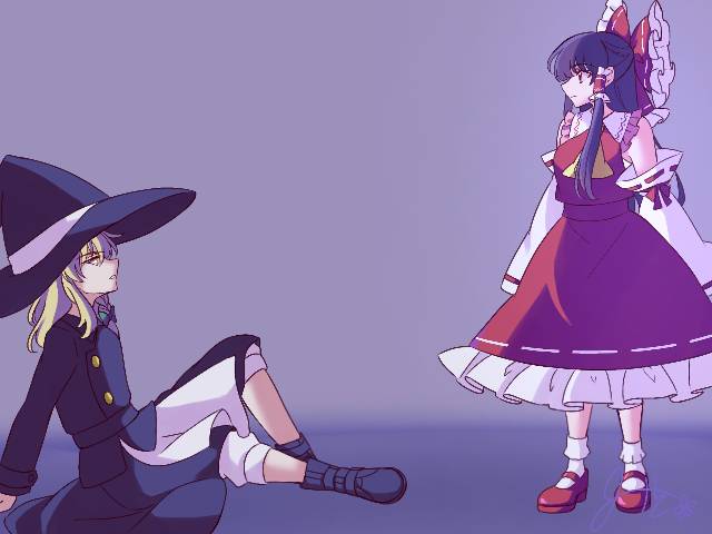 东方Project, 博丽灵梦, 雾雨魔理沙, Marisa/Reimu, yuri