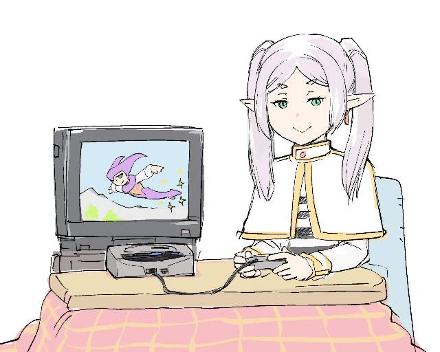 Sega Saturn, 葬送的芙莉莲, doodle, 被炉