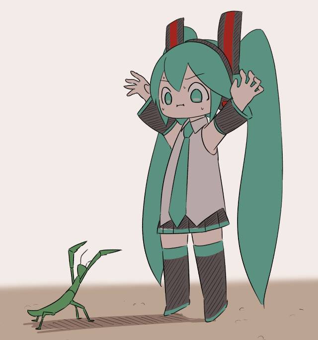 vocaloid, Vocaloid, 初音未来, miku, praying mantis