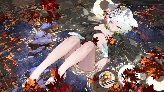 赤脚, 脚底, Onmyoji, feet in water, kimono, 脚趾, Miketsu