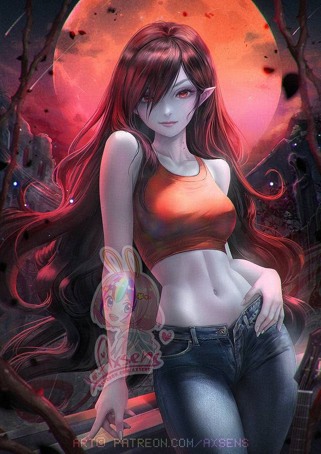 Marceline, 探险活宝, 卡通, 大腿, 欧派, vampire, 动画