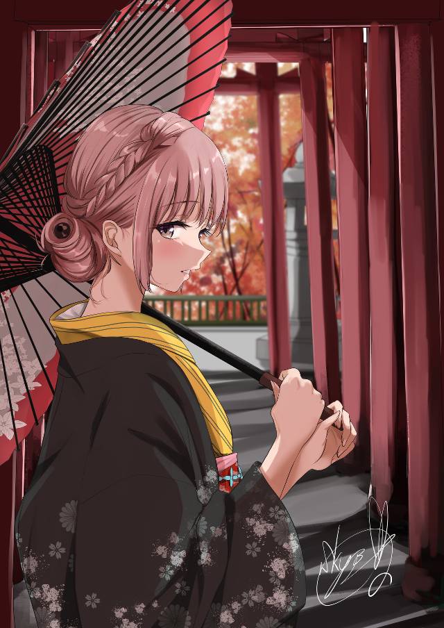 女孩子, 原创, 和服, autumn, Original 500+ bookmarks