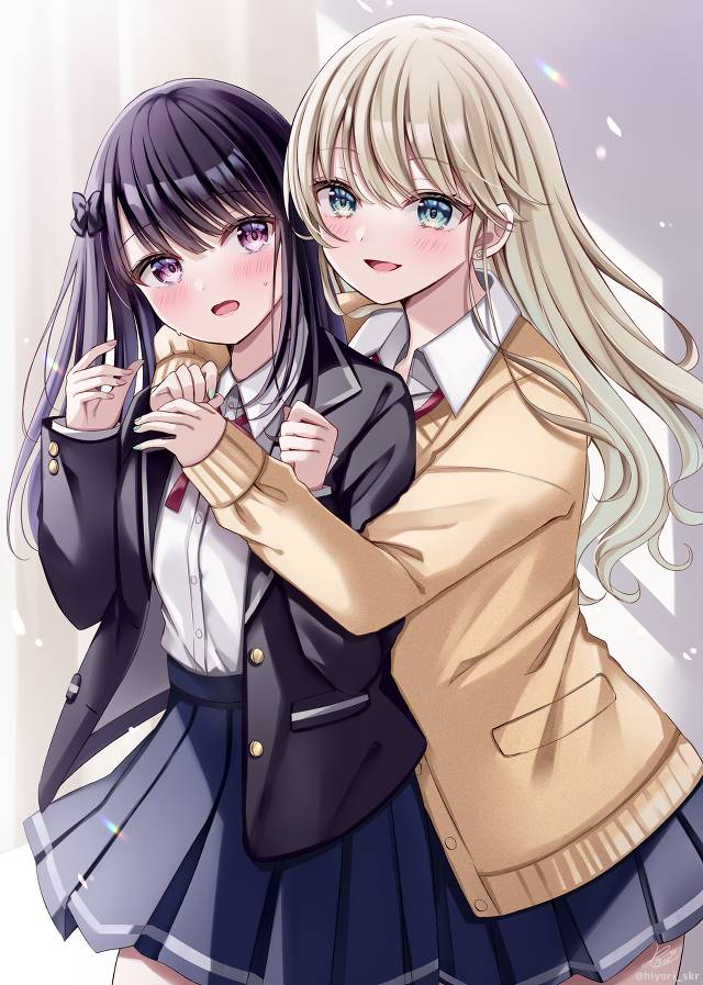 原创, 女孩子, uniform, 女高中生, yuri, 原创1000users加入书籤