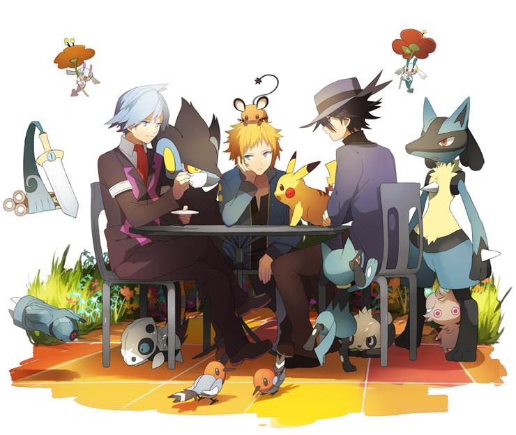 Pokémon, daigo, Gen, denji, this is lovely, lucario, Riley (Pokemon trainer), NEET Trio, Pokémon 10000+ bookmarks