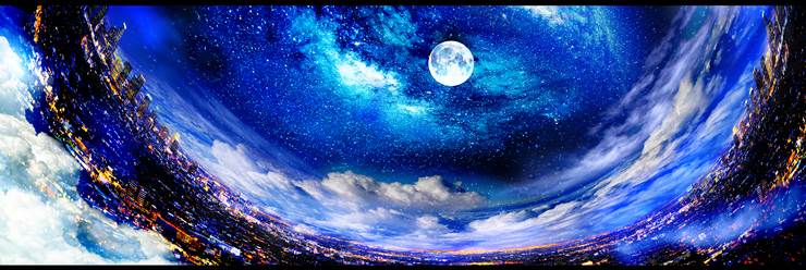 moon, fantasy, original, fisheye, original 10000+ bookmarks