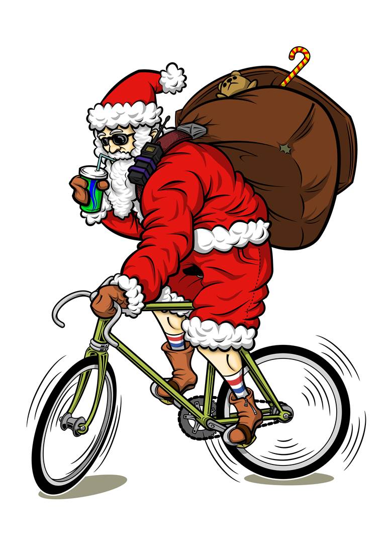 圣诞老人, 圣诞老人, 自行车