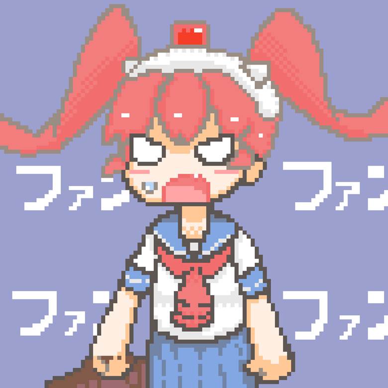 pixel art, Ueno-san, How clumsy you are, Ueno (How Clumsy you are