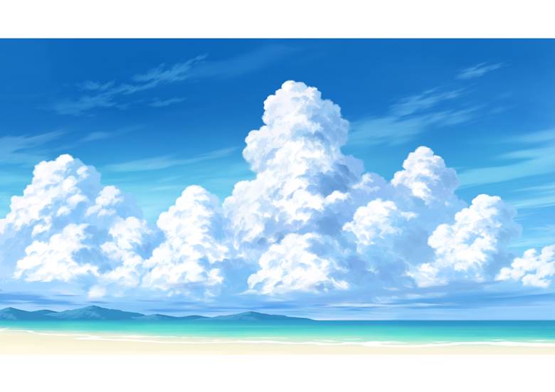 background, background art, 风景, nature, 原创, simple, 云, sea, 积雨云