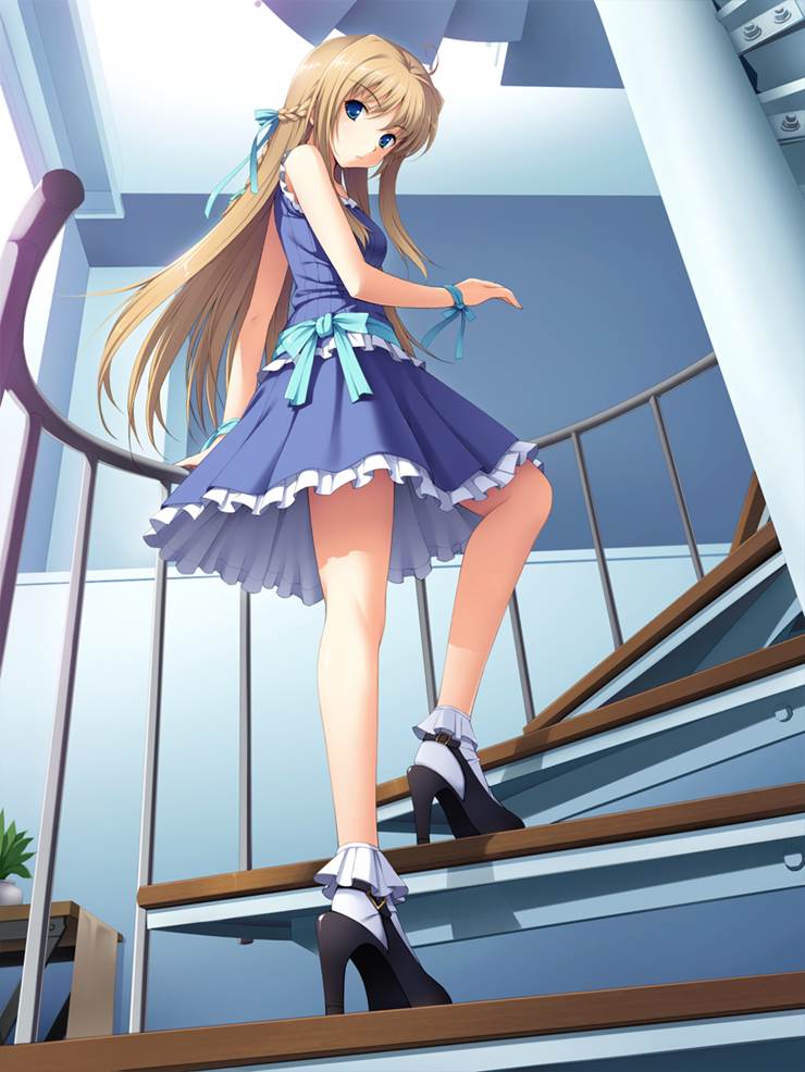 大腿, 原创, 蝴蝶结, 女孩子, background, 低角度, blue dress, Original 500+ bookmarks