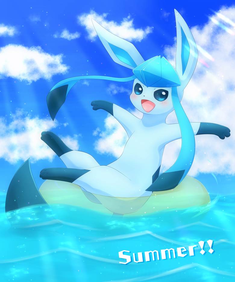 精灵宝可梦, 伊布家族, 冰伊布, Glaceon (Pokémon), Pokemon 100+ bookmarks, 夏天