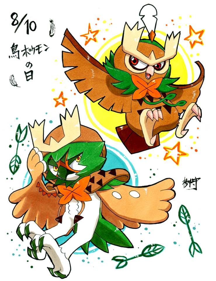 精灵宝可梦, Noctowl, Decidueye, Pidgeot, Talonflame, Staraptor