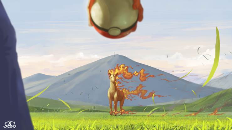 精灵宝可梦, Rapidash, Rapidash (Pokémon), Pokémon 500+ bookmarks, Poké Ball