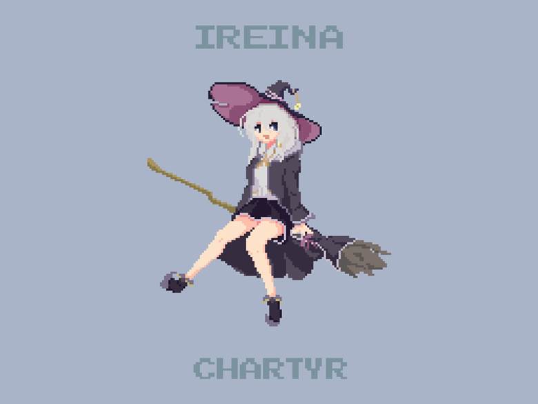 pixel art, 点阵图, 魔女之旅, 伊蕾娜, Wandering Witch: The Journey of Elaina, witch