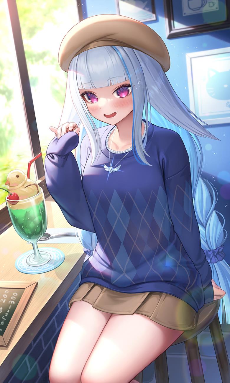 虚拟youtuber, 彩虹社, 莉泽·赫露艾斯塔, melon soda, cafe, Virtual YouTuber 1000+ bookmarks