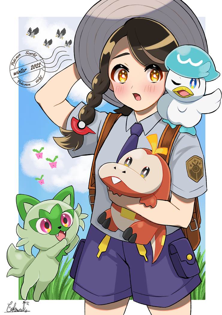 Pokémon Protagonist, 精灵宝可梦, 宝可梦朱紫, Pokémon 50+ bookmarks, Female Protagonist (Pokémon), Juliana (Pokémon Scarlet and Violet)