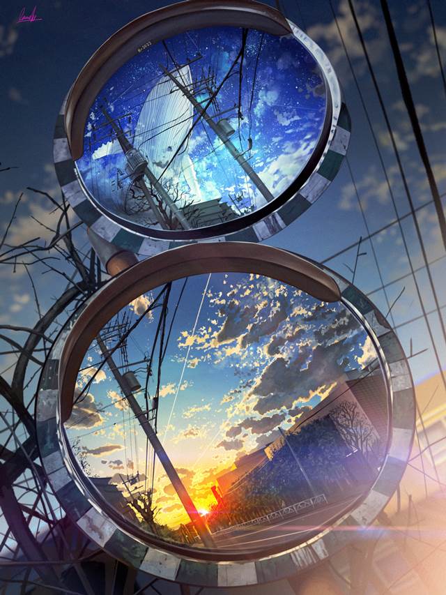 illustration, original, scenery, background, different world, sunset, starry sky, original 10000+ bookmarks, scenery 10000+ bookmarks